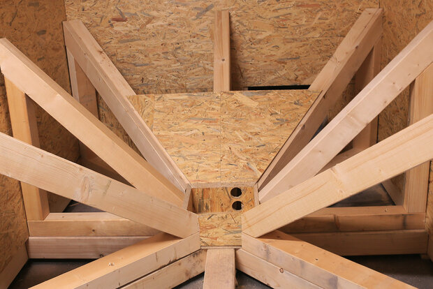 Pelletlager aus Holz